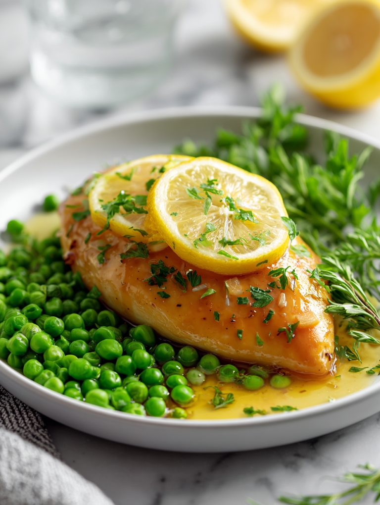 Lemon Chicken With Peas