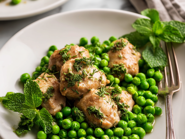 Chicken With Peas And Mint