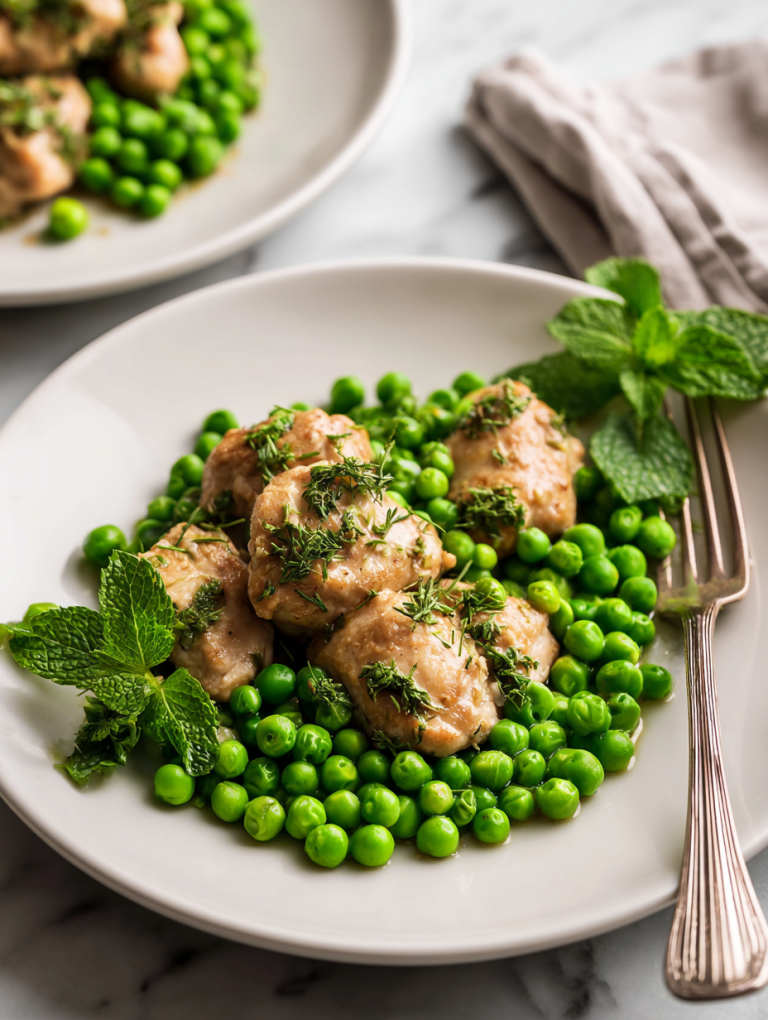Chicken With Peas And Mint