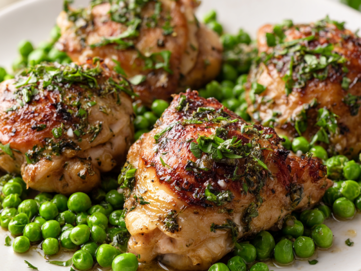 Spring Chicken With Peas