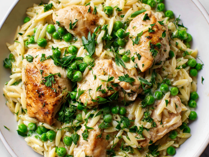 Spring Chicken Orzo With Peas