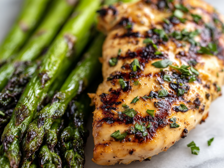 Grilled Chicken With Asparagus