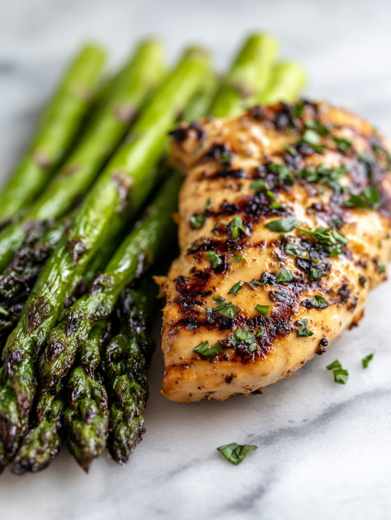 Grilled Chicken With Asparagus