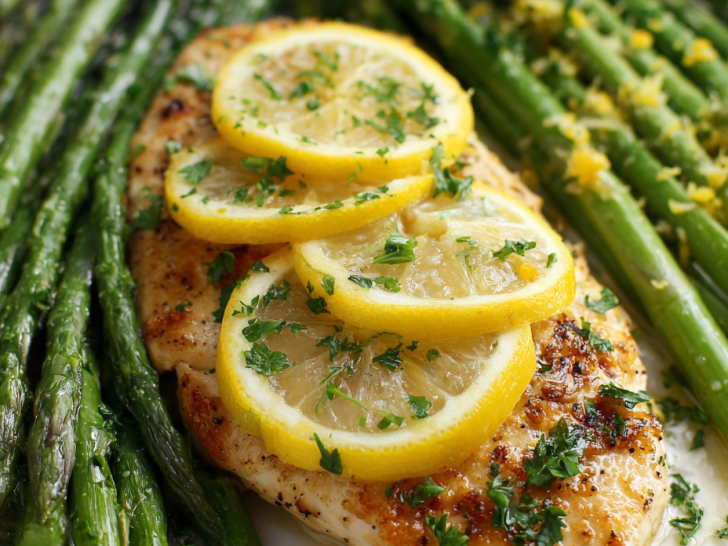 Lemon Garlic Chicken With Asparagus