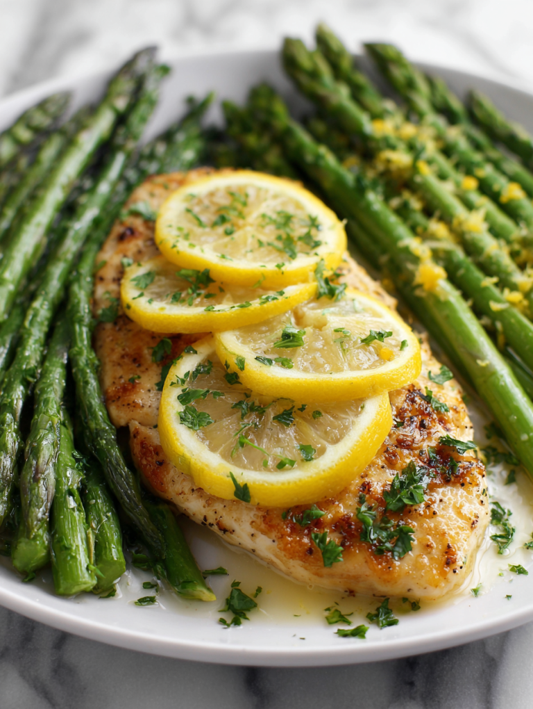 Lemon Garlic Chicken With Asparagus