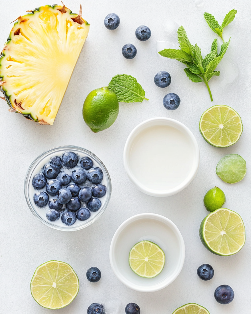 Blueberry Rum Colada Ingredients