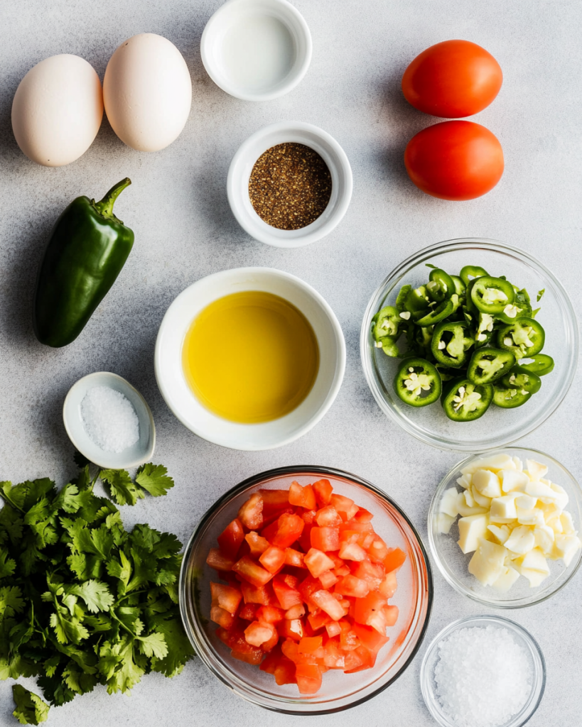 Mexican Scrambled Eggs Ingredients