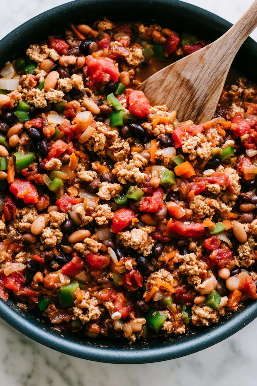 Add Beans and Tomatoes