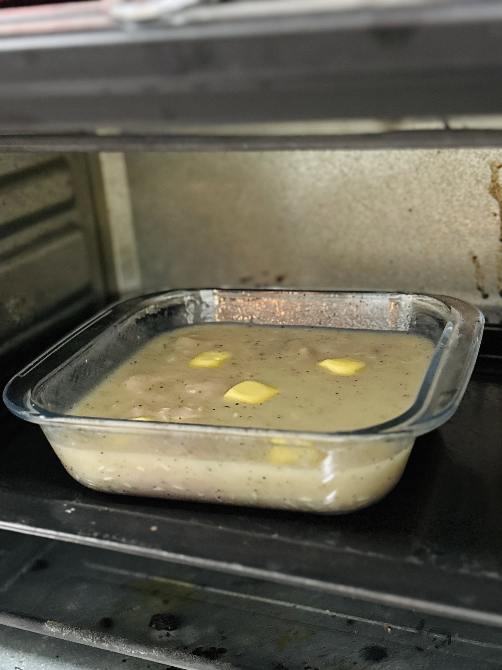 Bake for about 1 hour, until the rice is tender and the chicken is fully cooked.