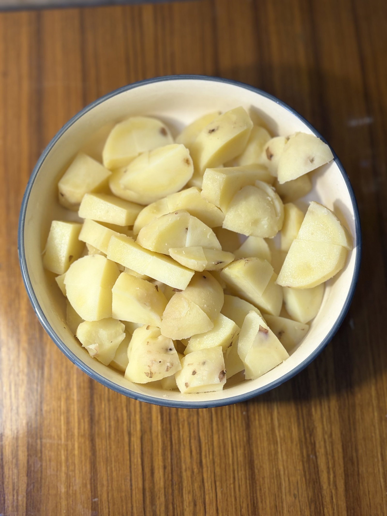 Cut them into even-sized cubes