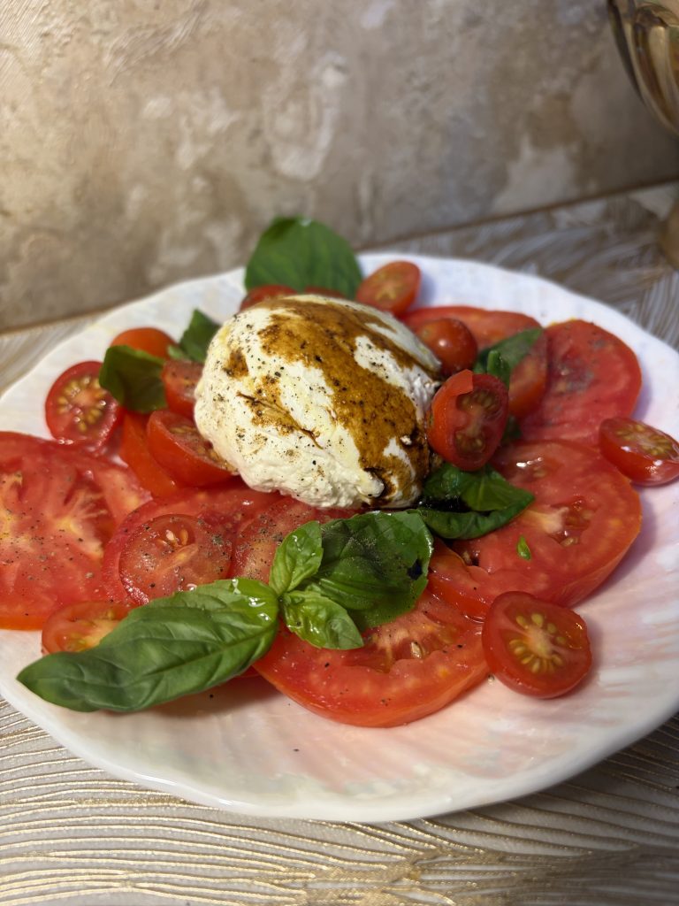 serving this salad right away while the burrata is soft