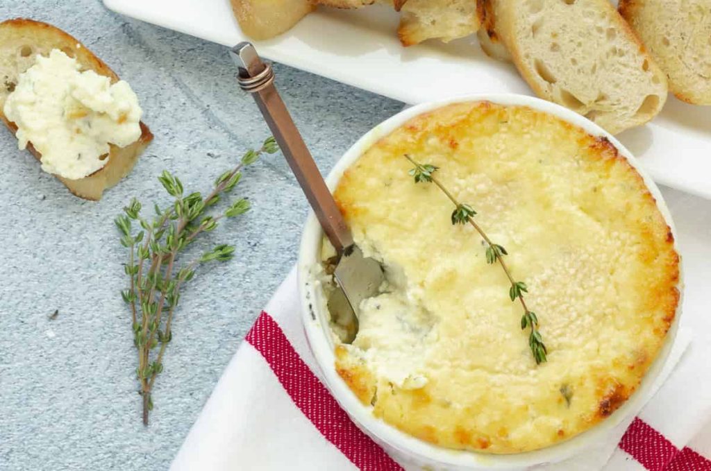 Baked Ricotta with Garlic and Fresh Herbs