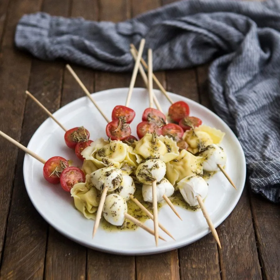 Caprese Tortellini Skewers