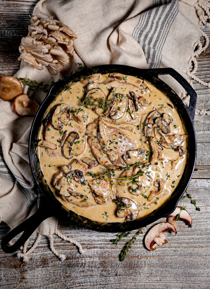 Creamy Pork and Mushroom Skillet