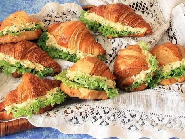 Egg Salad Croissant Sandwich