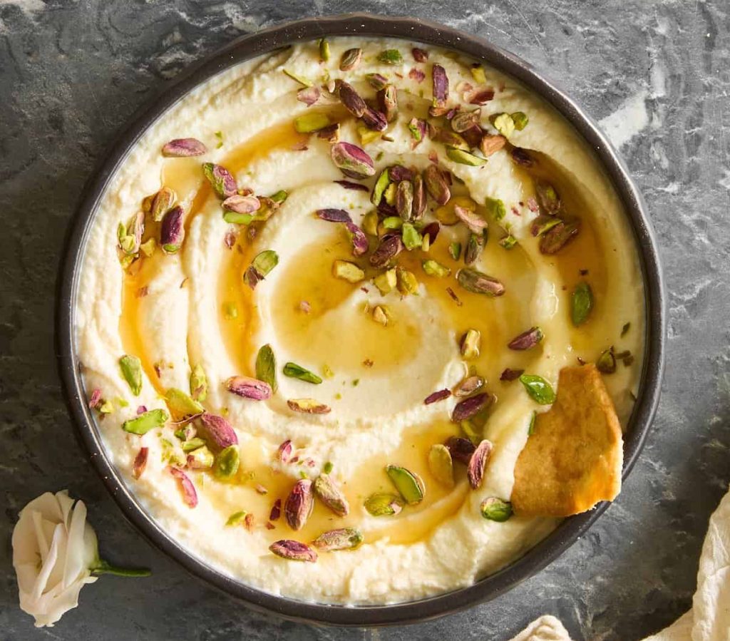 Honey Pistachio Whipped Ricotta Dip