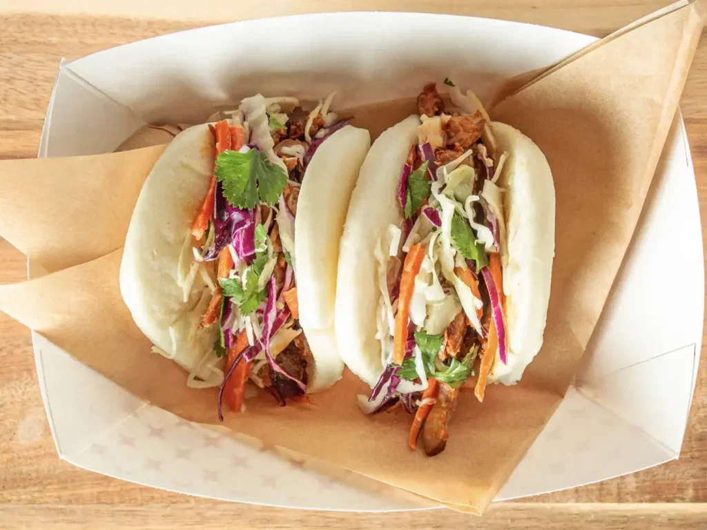 Korean BBQ Bao Buns at Rooted & Wild by Snack House
