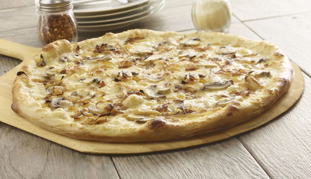 Mushroom and Caramelized Onion Pizza