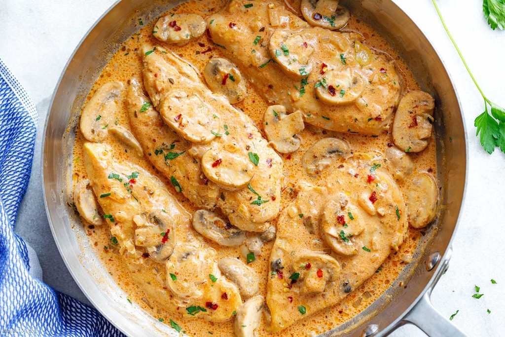Parmesan Garlic Mushroom Chicken