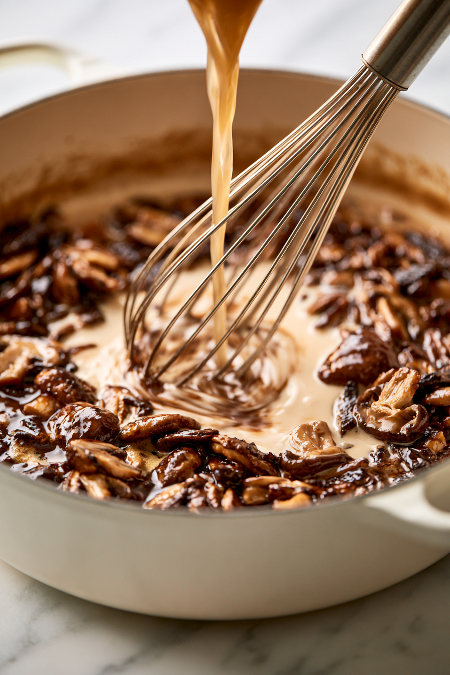 Pour in the white wine, if using, and cook for 2 to 3 minutes until mostly reduced