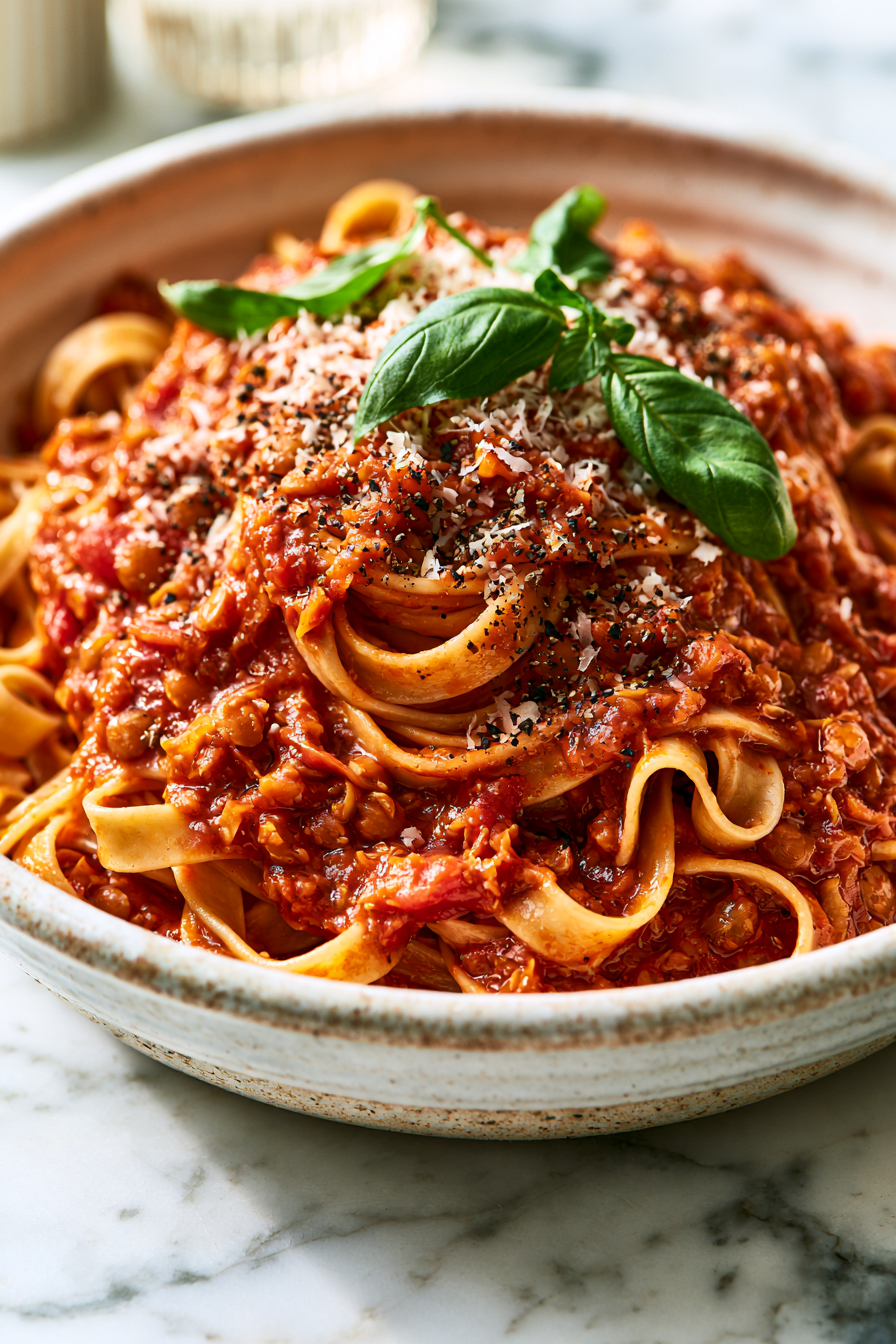 Serve Lentil Bolognese