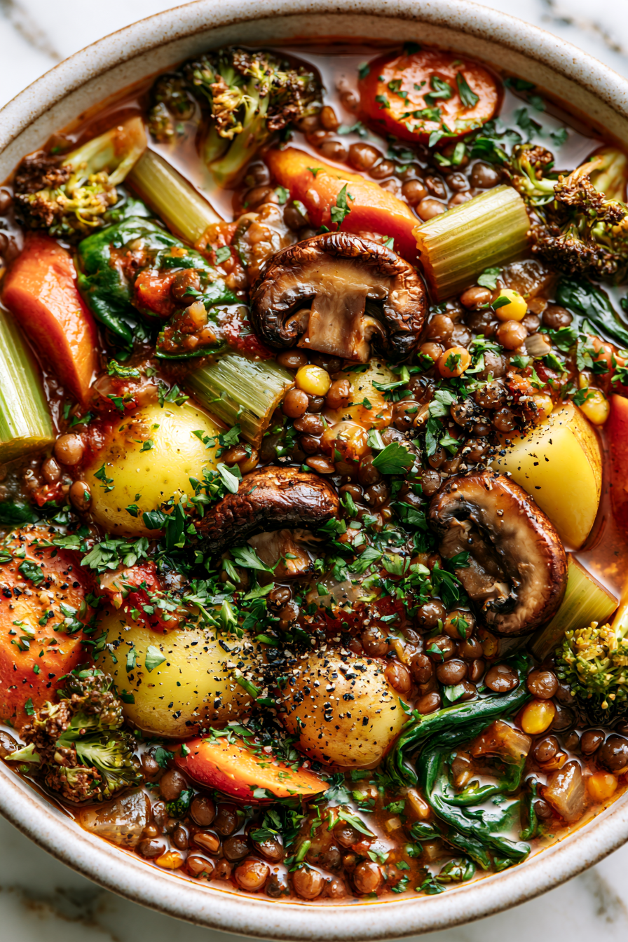 Serve Lentil Vegetable Stew