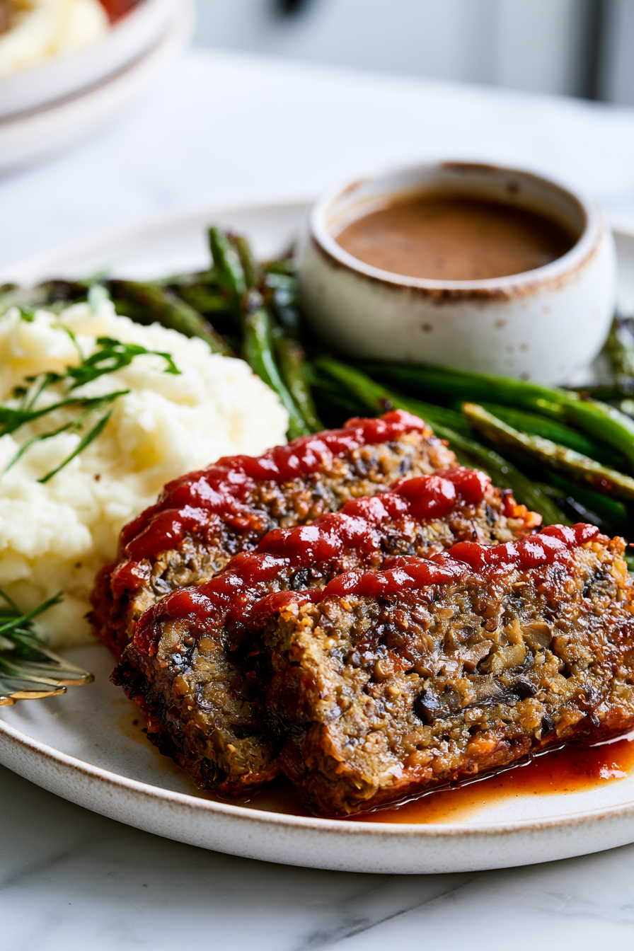 Serve Mushroom Lentil Loaf Recipe