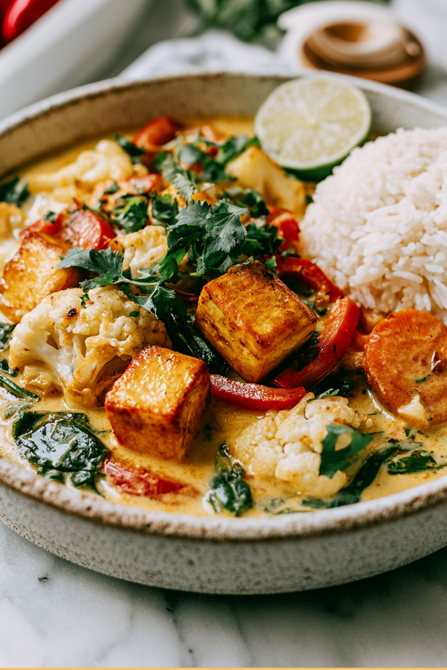 Serve Tofu Vegetable Curry