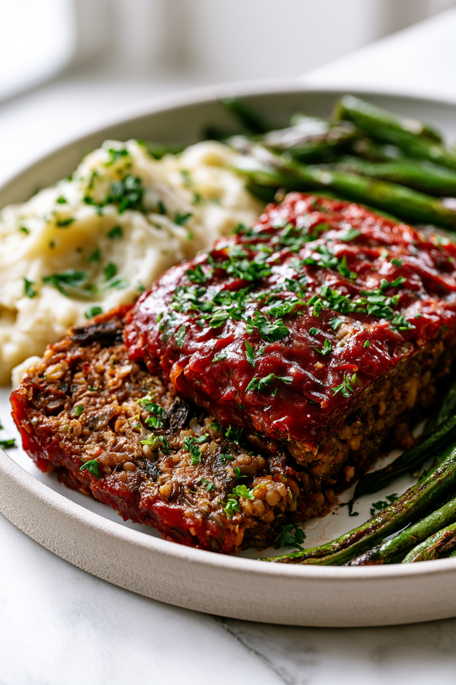 Serve Vegan Meatloaf