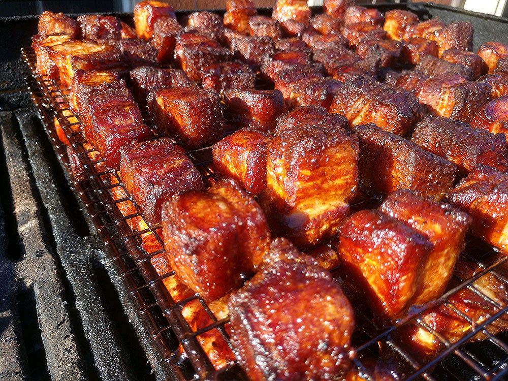 Smoked Pork Belly Burnt Ends
