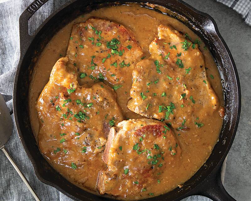 Smothered Pork Chops with Onion Gravy