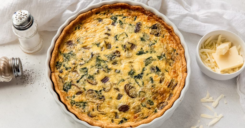 Spinach and Mushroom Quiche