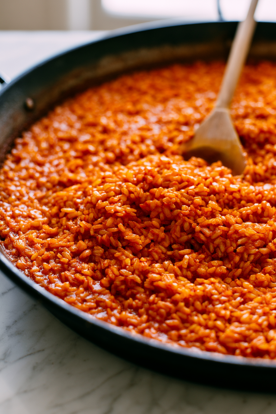 Stir in the rice and cook for 1 to 2 minutes, coating every grain in the flavorful mixture