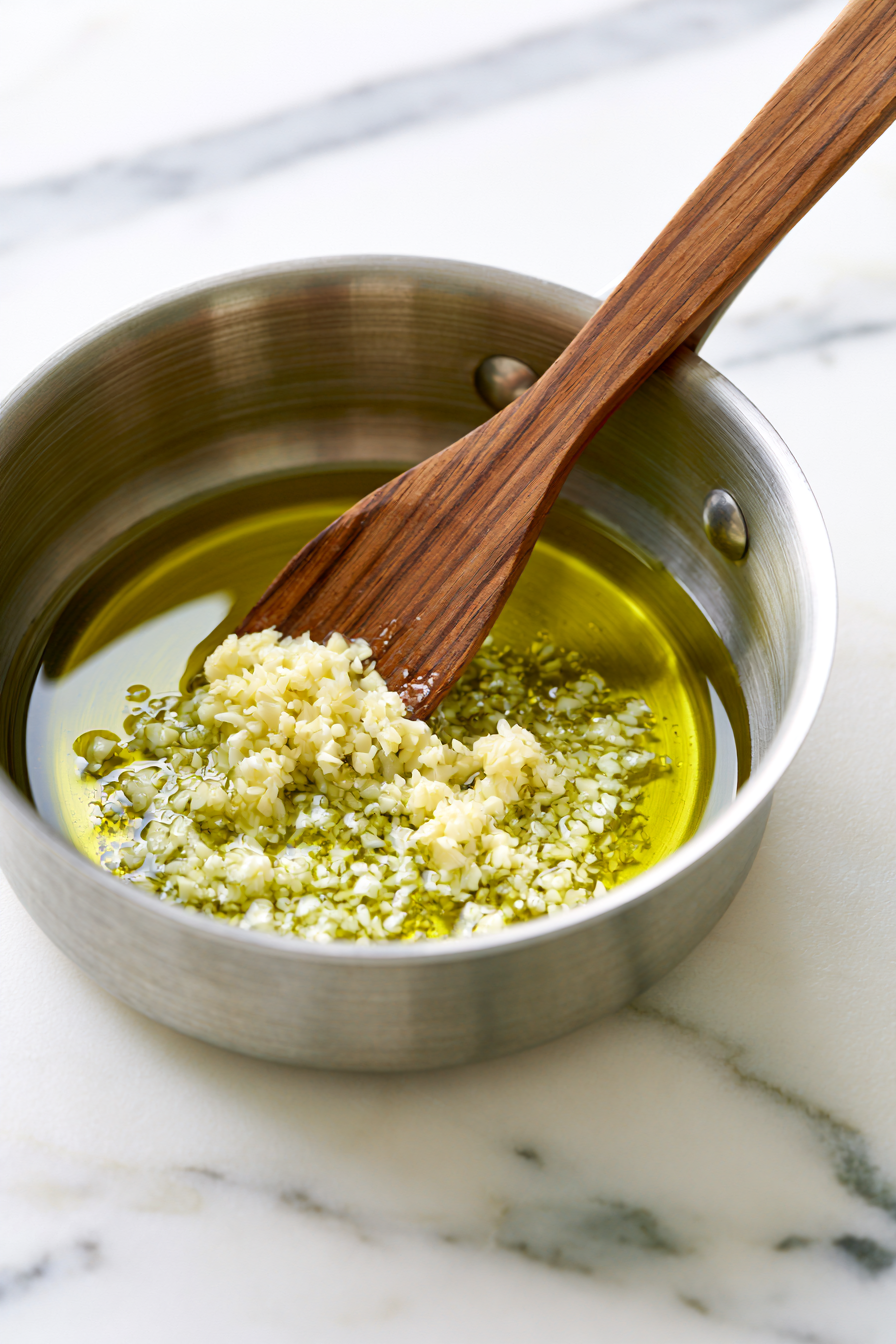 While the rice cooks, heat the olive oil in a saucepan over medium heat