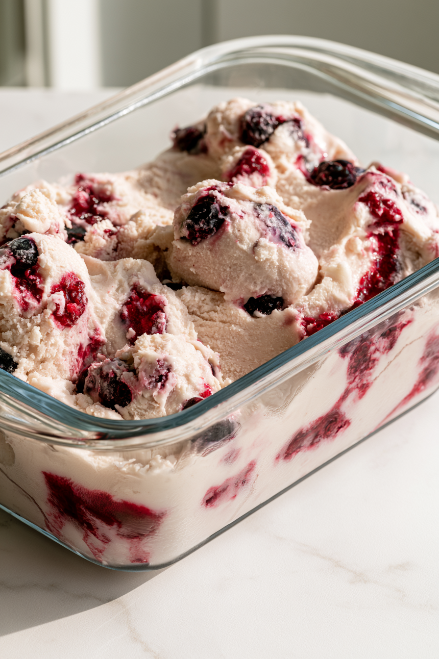 Cover and freeze for at least 4 hours, or until firm enough to scoop