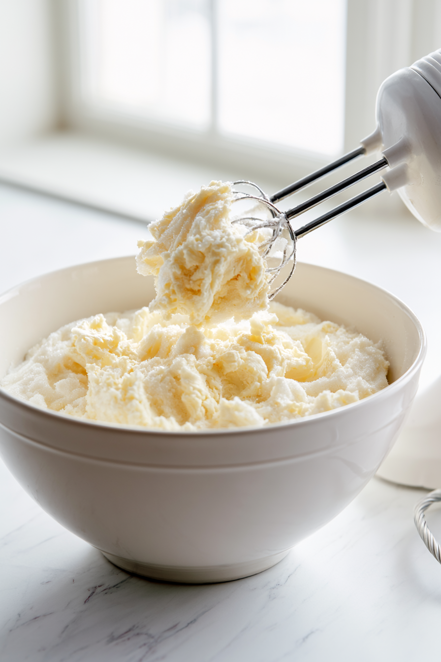 In a large mixing bowl, cream the butter and granulated sugar until light and fluffy, about 2 to 3 minutes