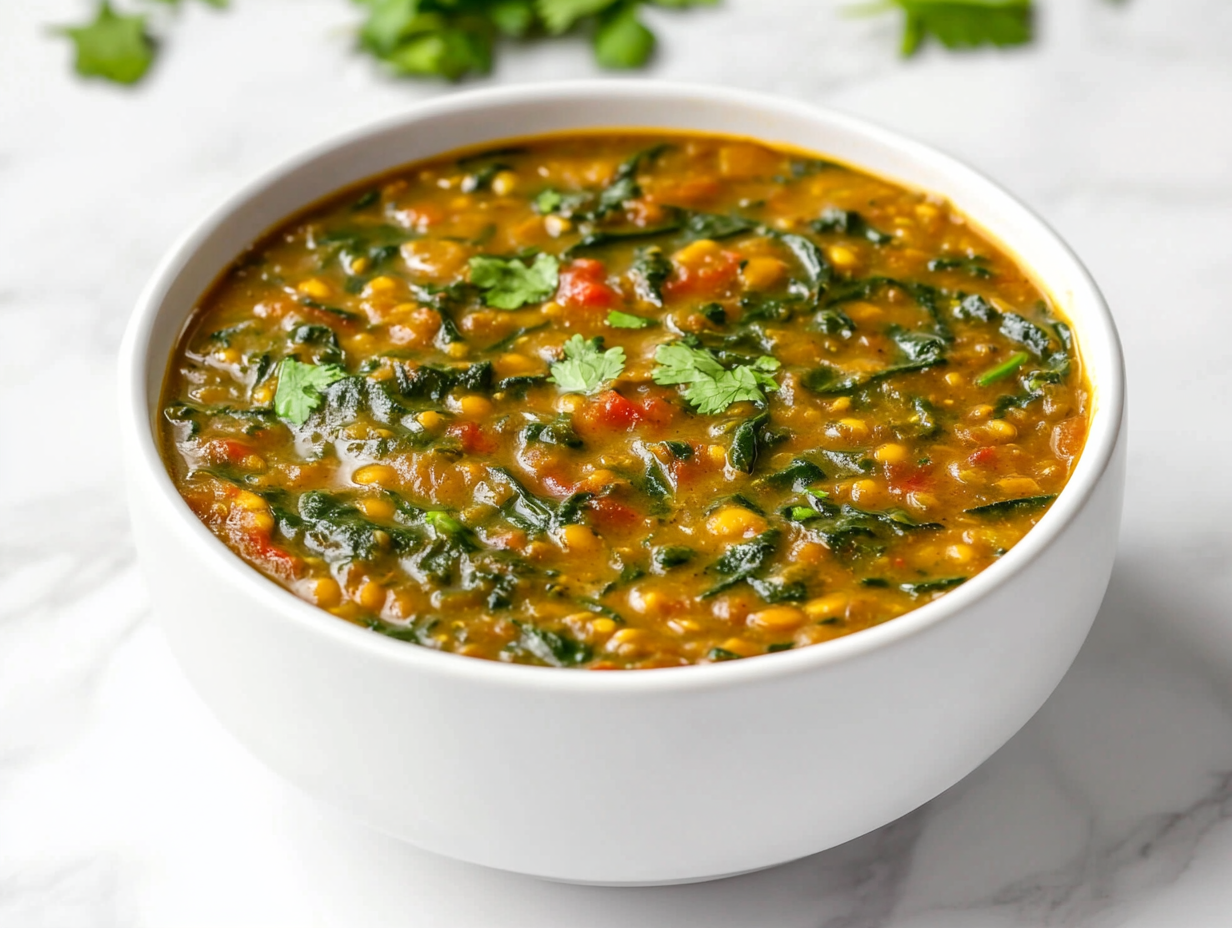 Lentil Spinach Dal Recipe