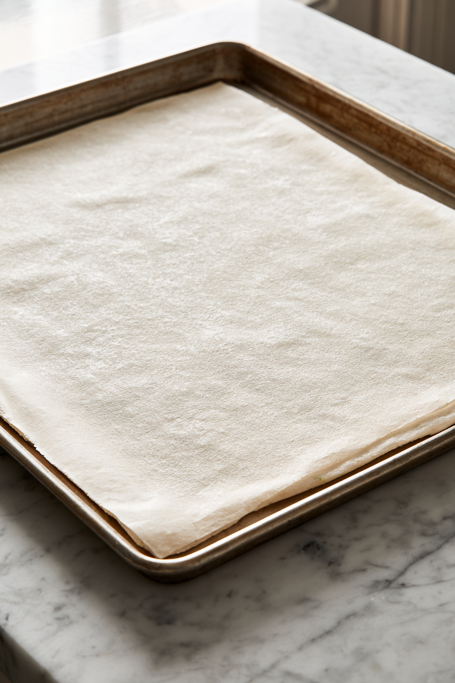 Line a baking sheet with parchment paper
