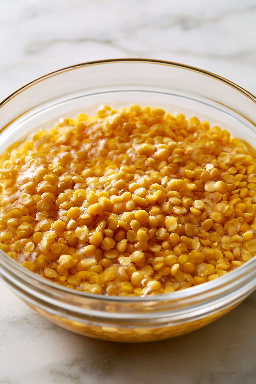 Rinse the lentils well under cool water until the water runs mostly clear