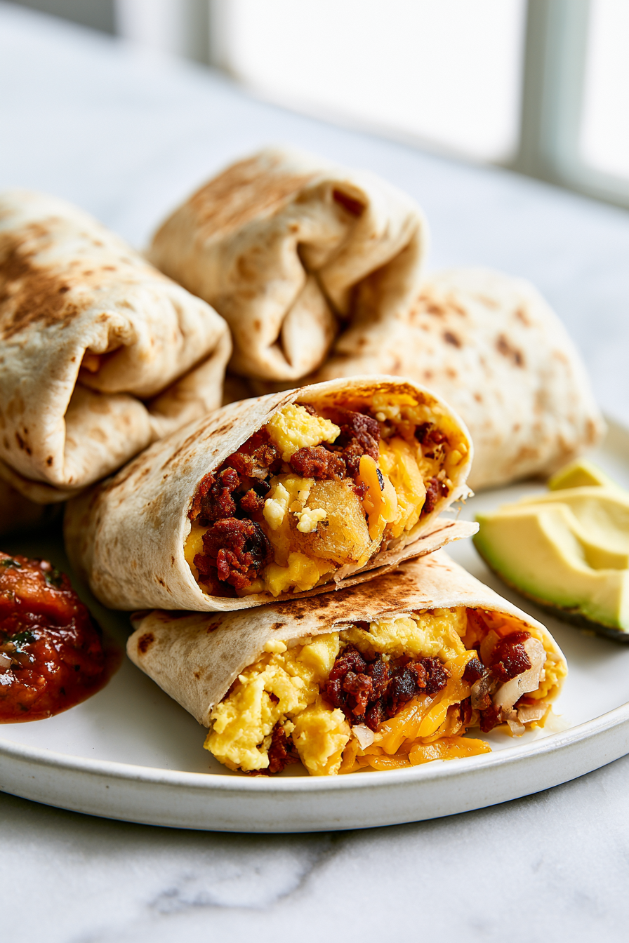 Serve Chorizo Breakfast Burritos