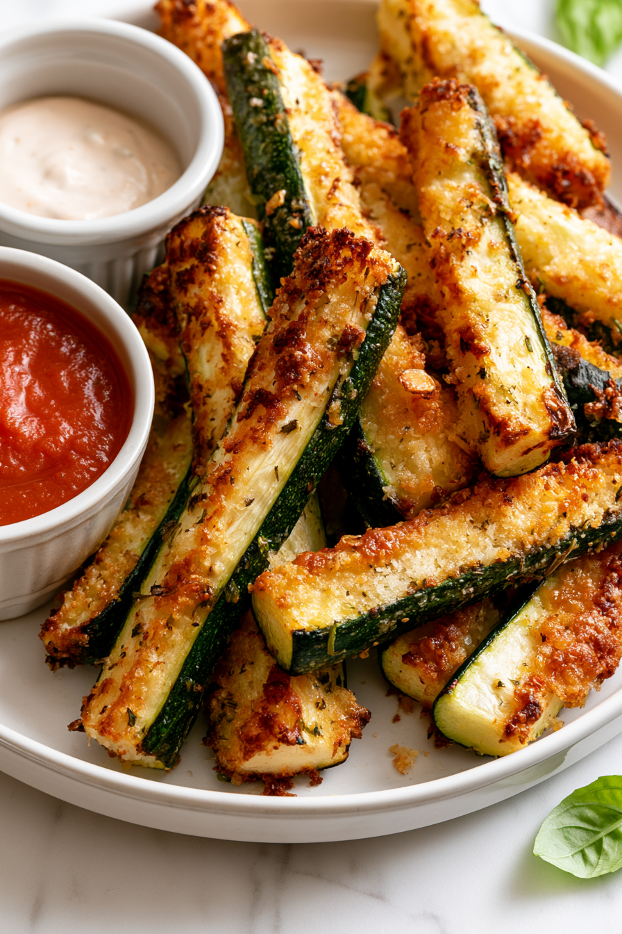 Serve Lazy Zucchini Fries