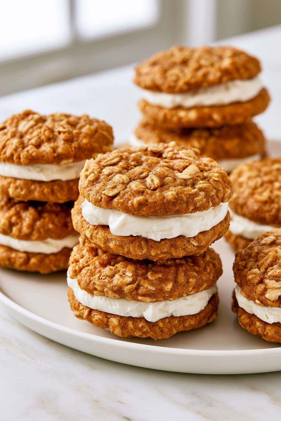 Serve Pumpkin Oatmeal Cream Pies