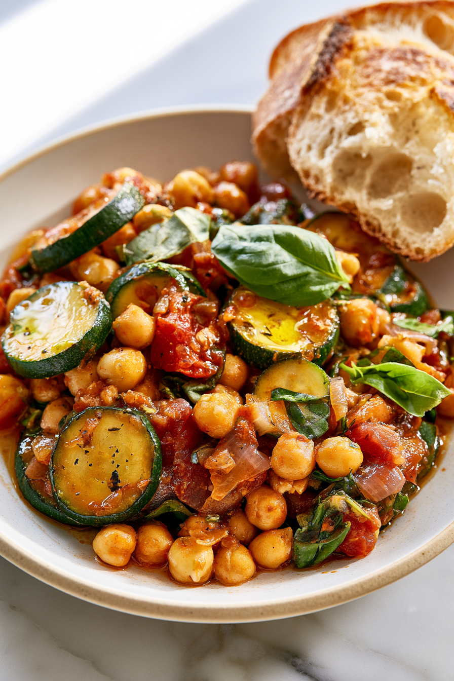 Serve Skillet Chickpea Zucchini
