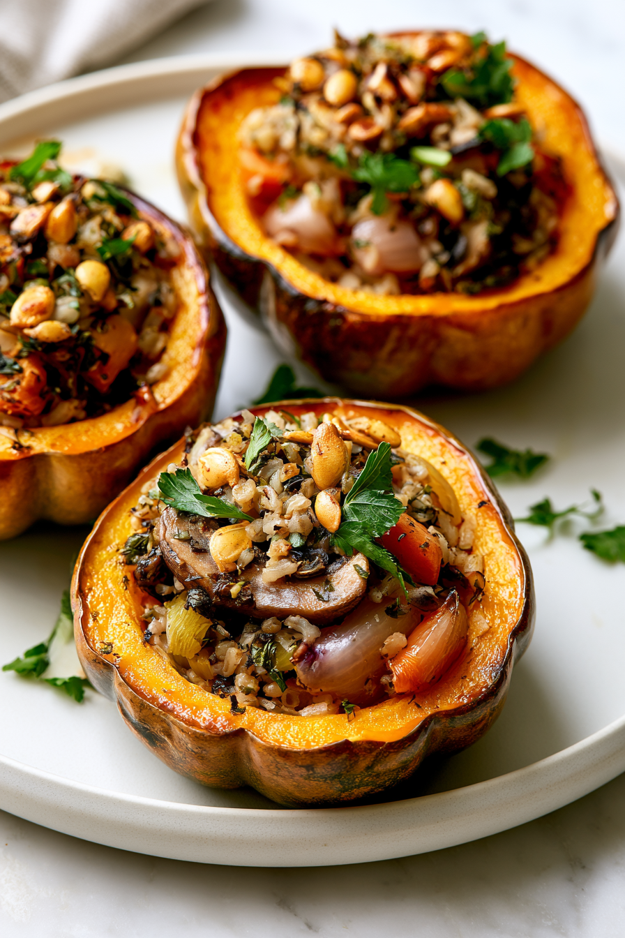 Serve Vegan Stuffed Squash