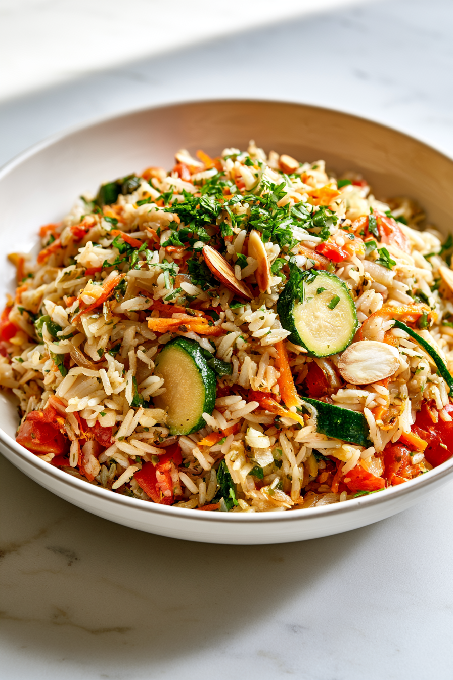 Serve Vegan Vegetable Pilaf