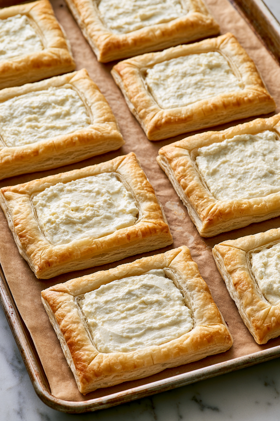 Spread-about-1½-tablespoons-of-the-ricotta-mixture-inside-each-pastry-border
