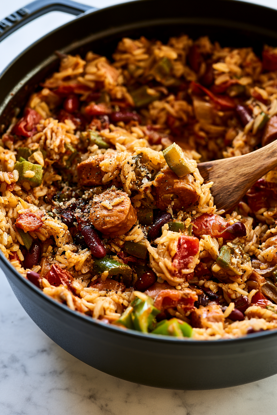Taste and adjust seasoning with salt, pepper, or extra Cajun seasoning