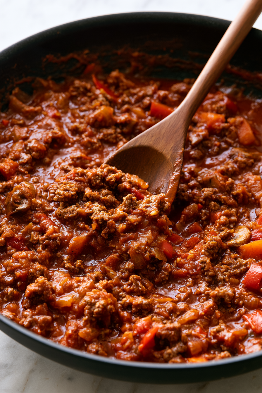 Reduce the heat to medium-low and simmer for 8–10 minutes, stirring occasionally