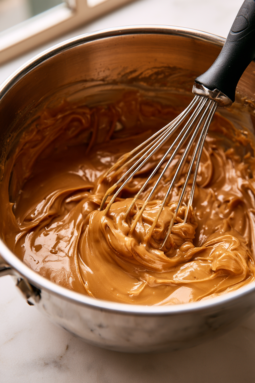 Stir in the vanilla extract and immediately pour the warm filling into the cooled pecan crust