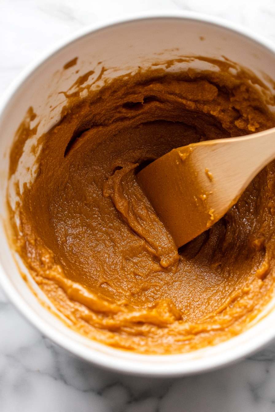 Add the egg yolk and vanilla to the cooled butter mixture and stir until combined